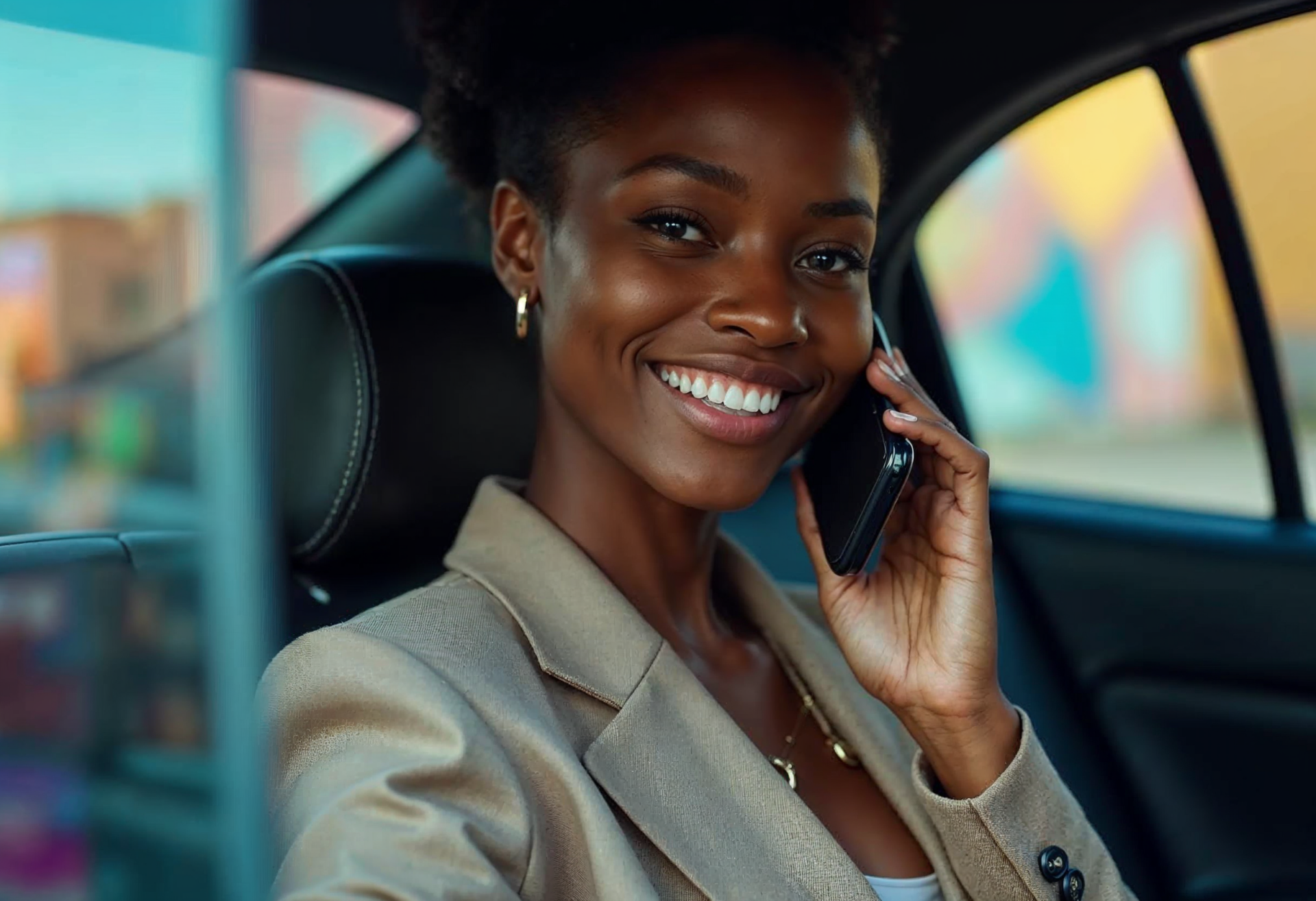 une-jeune-femme-noire-africaine-moderne-dans-une-voiture