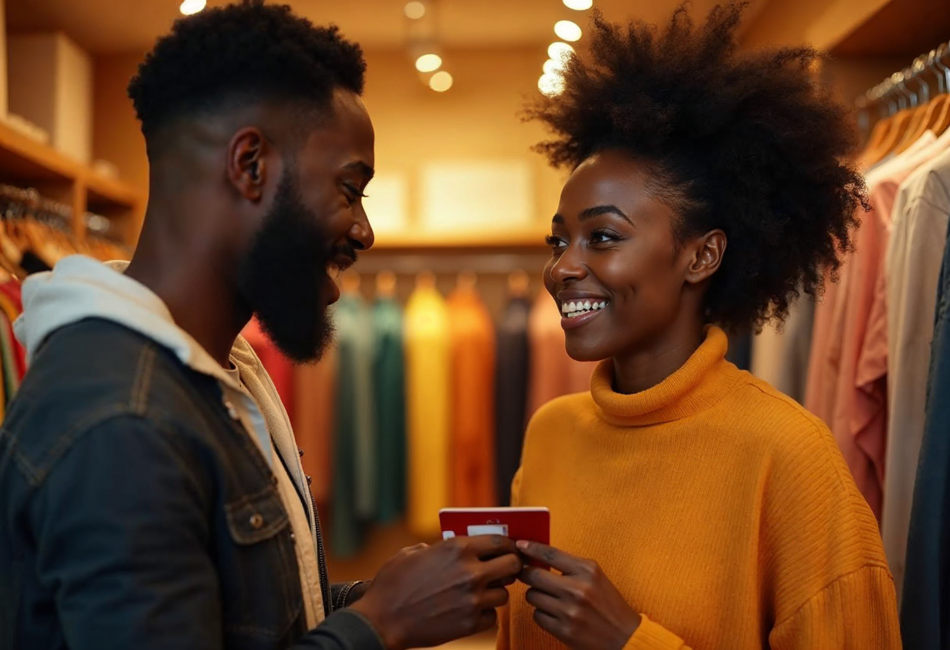 un-homme-qui-donne-une-carte-bancaire-a-une-femme-dans-un-magasin